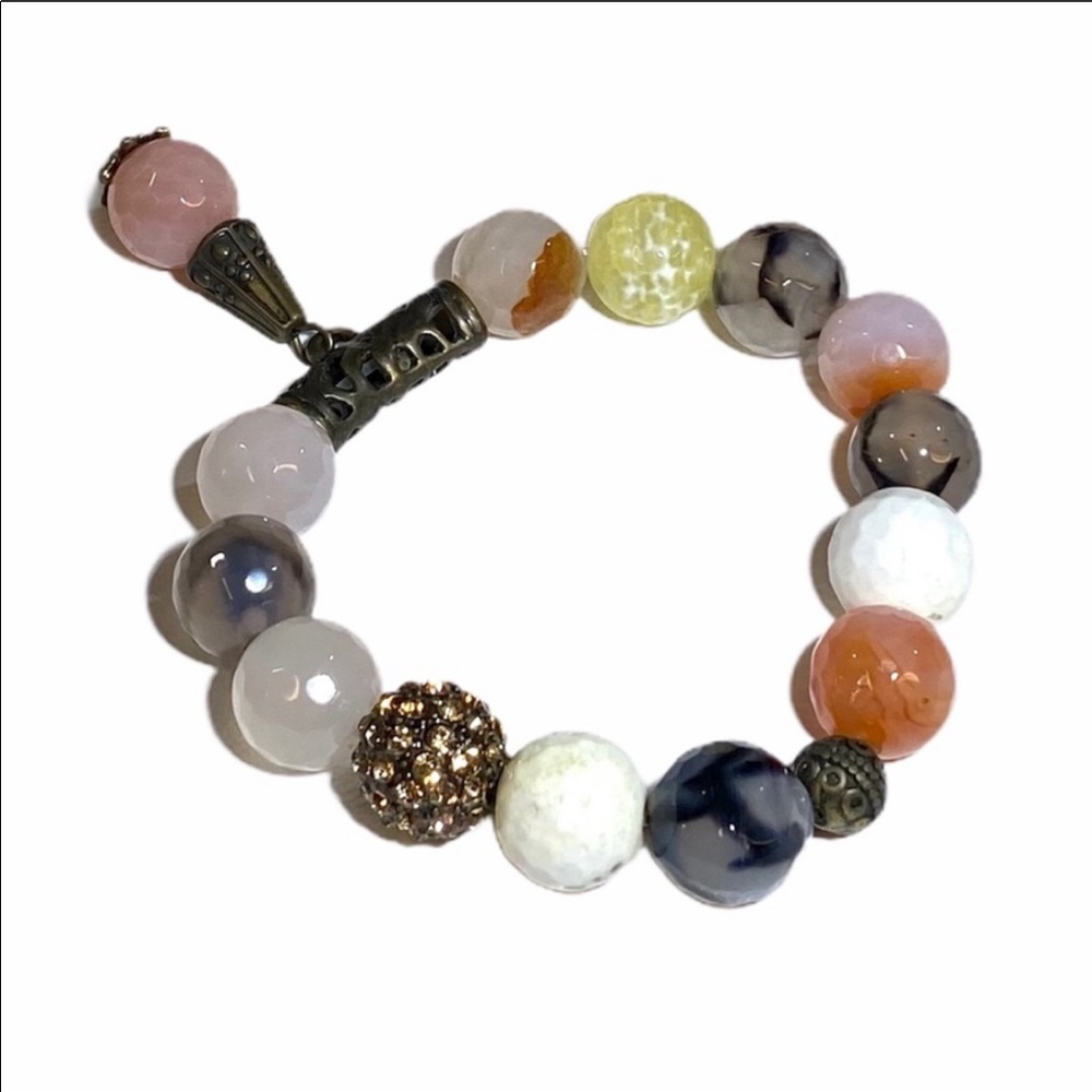Dangle Bracelet Golf Lover Beaded Stretch Heavy Quality Two Golf Balls s… - Picture 6 of 7